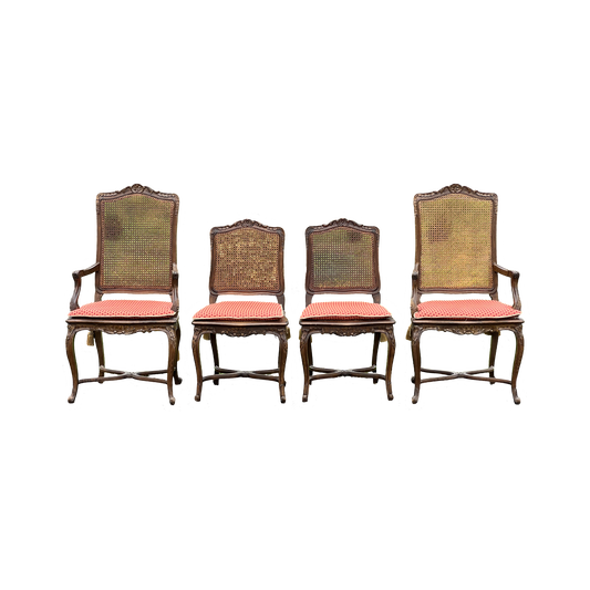 Vintage Set of Four French Provincial Dining Chairs
