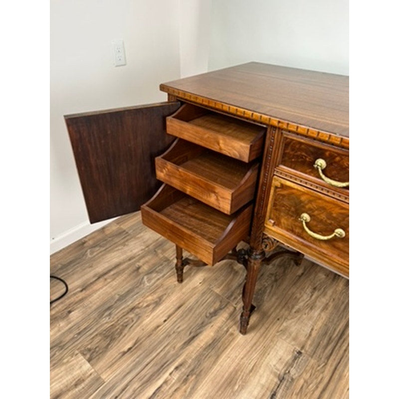 Vintage French Louis XV Style Flame Mahogany Sideboard by Royal Furniture Co.