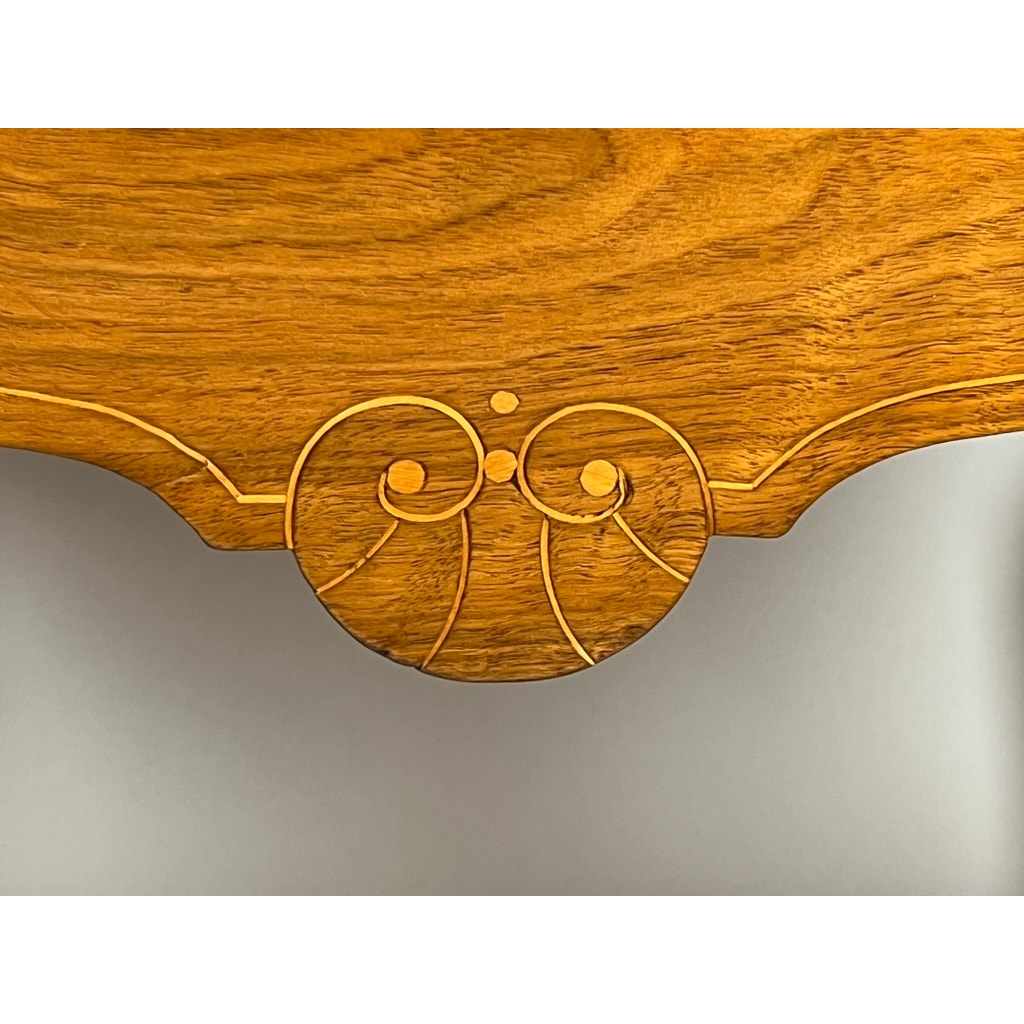 Antique Louis XV Provincial Walnut One Drawer Writing Desk or Side Table c. 18th Century