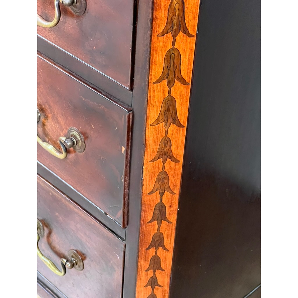 Antique George III Mahogany Wardrobe and Butlers Secretary c. Late 18th Century
