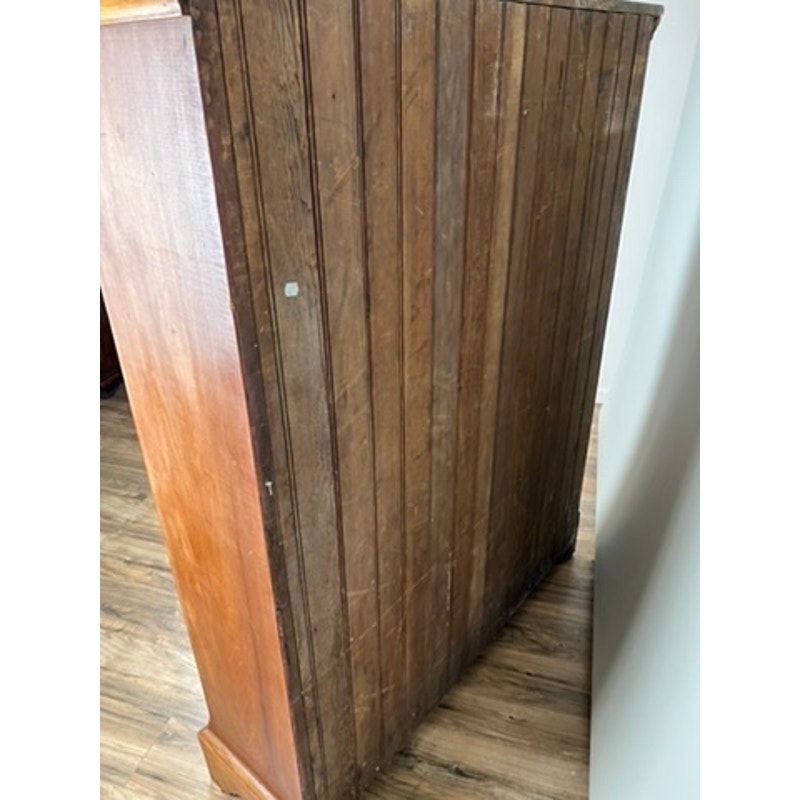 Antique Country Pine Glass Door Book Case Probably Pennsylvania or Virginia c. Mid 19th Century