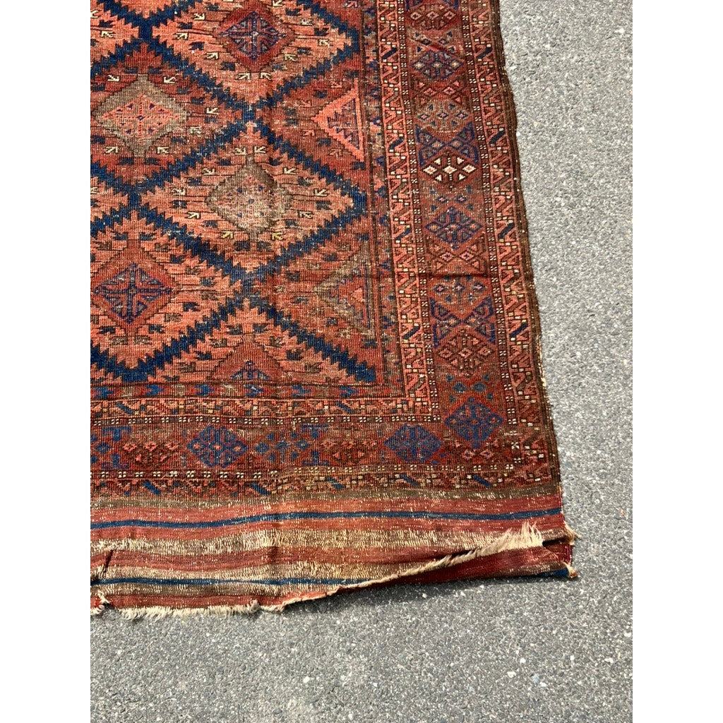 Antique Afghan Baluch Rug c. Mid 19th Century 5’4 x 8’8