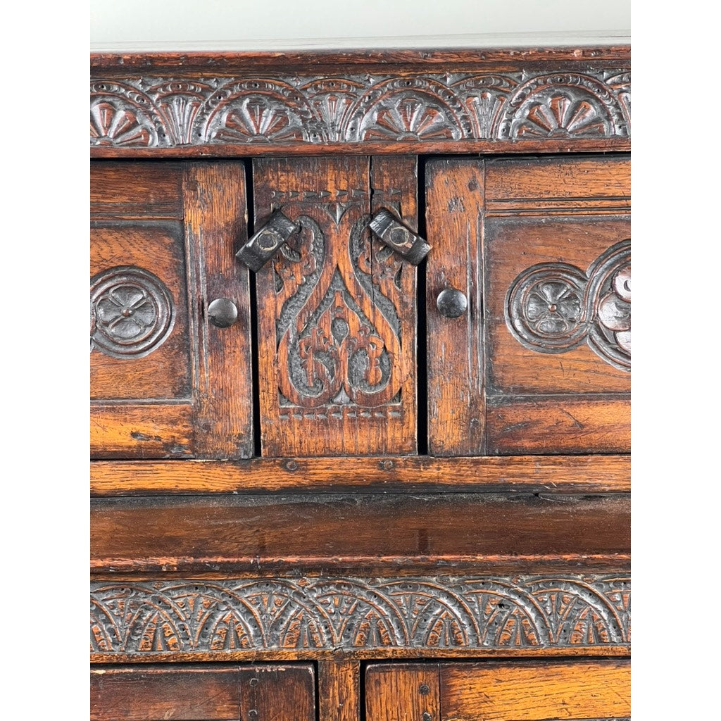 Antique Elizabethan Tudor Oak Court Cupboard c. Late 16th Century