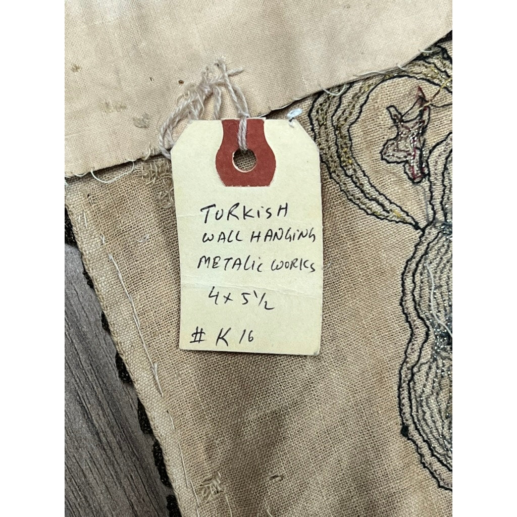 Antique Ottoman Turkish Mosque Embroidery, Possibly Anatolian, c. Late 19th Century – 4’ x 5’2”