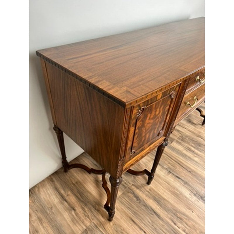 Vintage French Louis XV Style Flame Mahogany Sideboard by Royal Furniture Co.