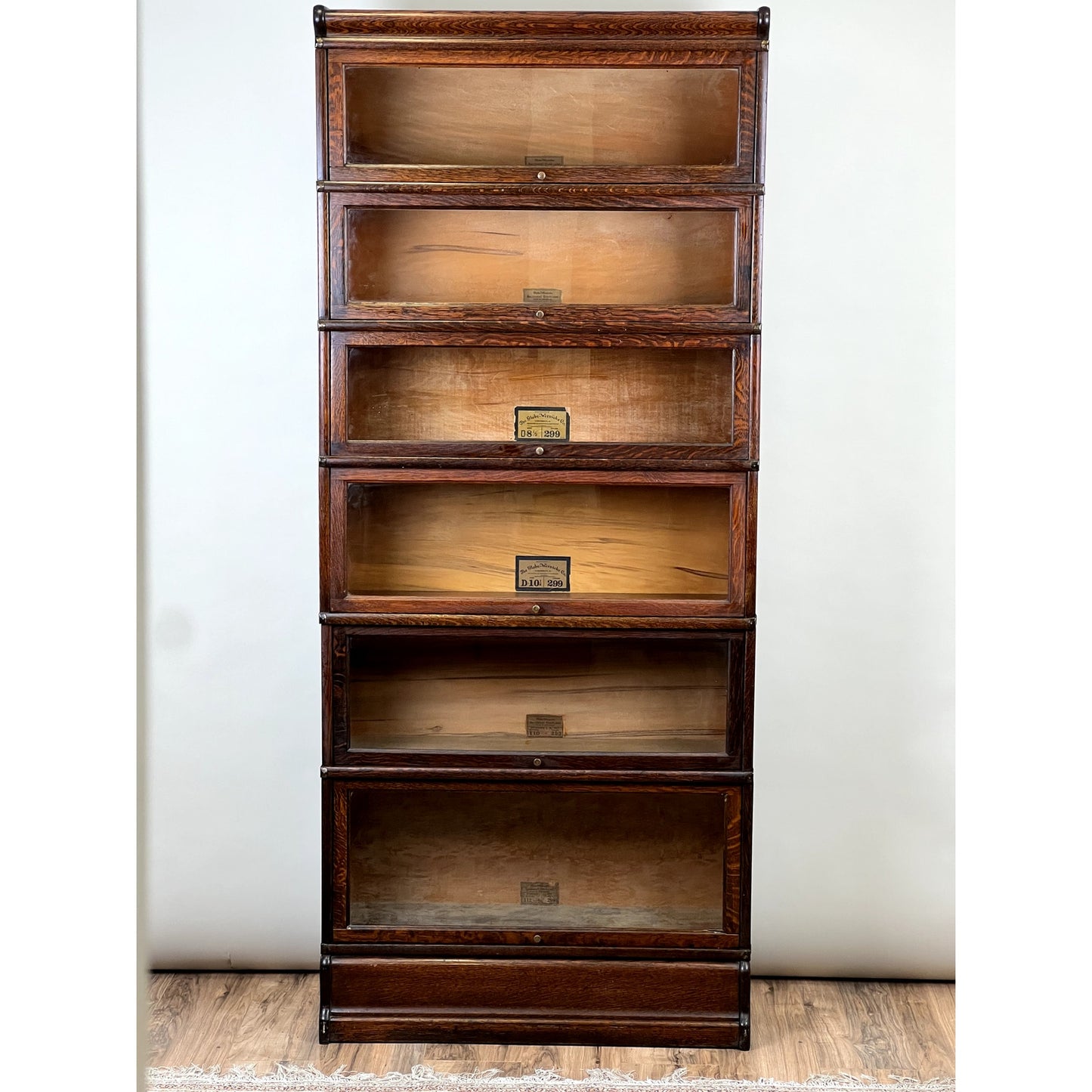 Antique Oak Globe-Wernicke Six Stack Barrister Bookcase Grade 299 Size D