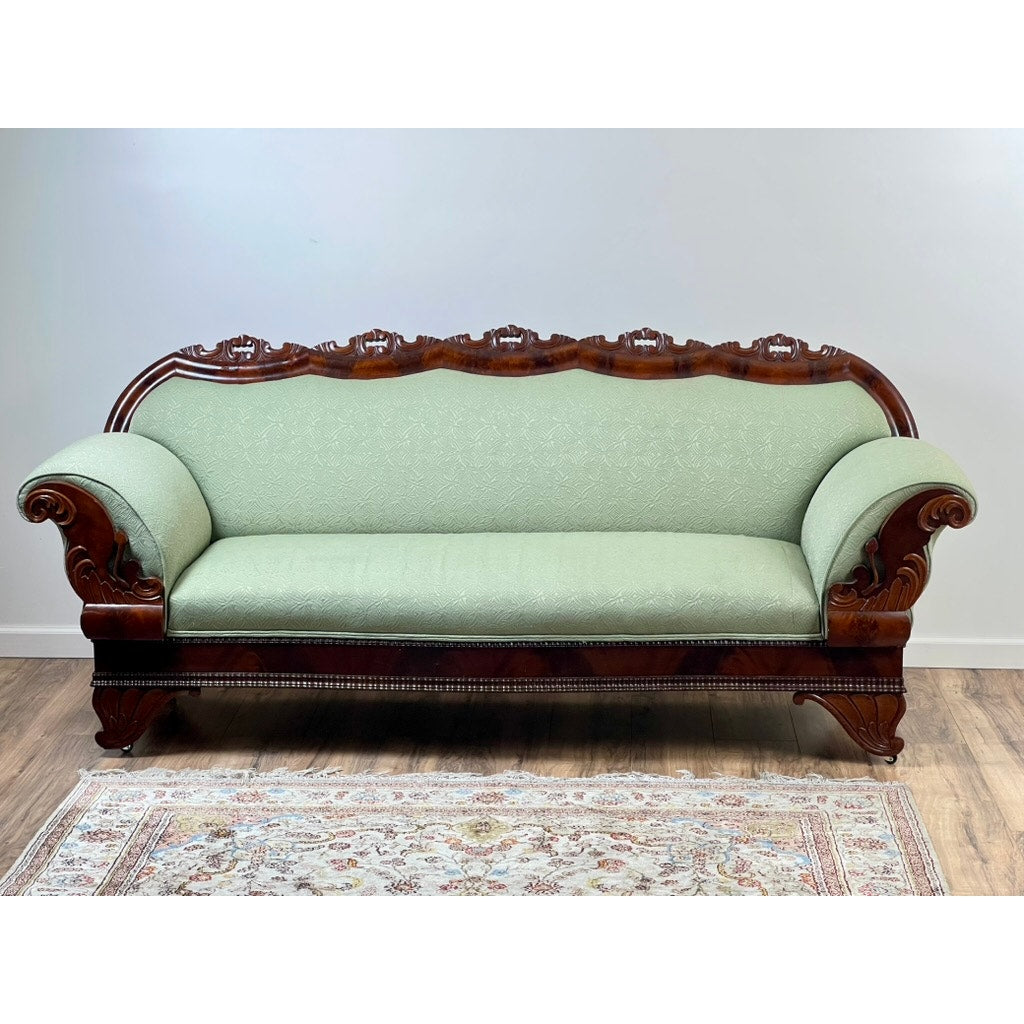 Antique Louis-Phillipe I Flame Mahogany Sofa c. 1840s