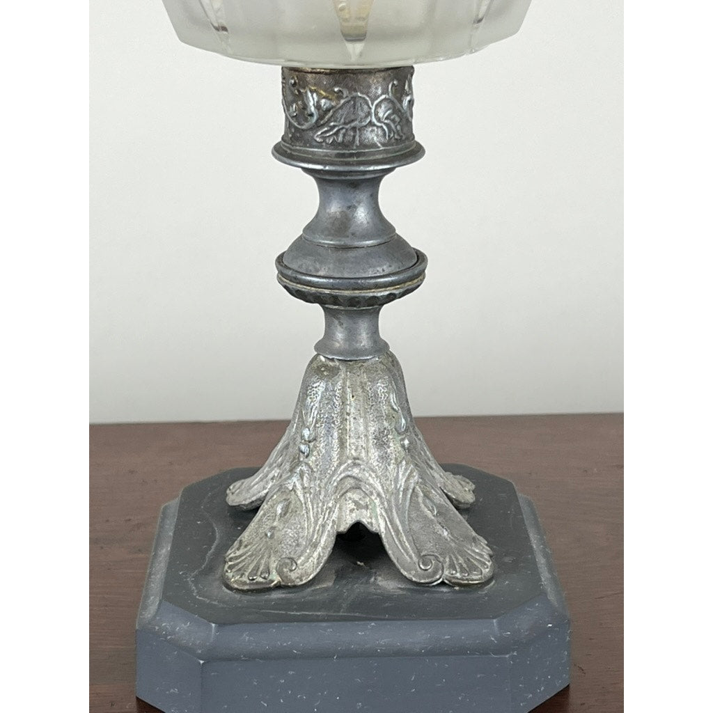 Antique Victorian Spelter Oil Lamp c. Late 19th Century