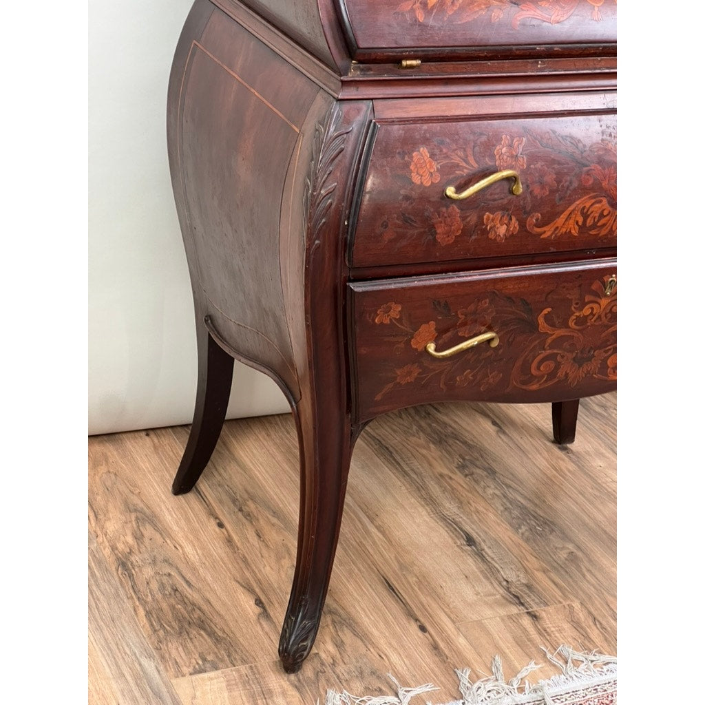 Antique Late 19th Century Dutch Marquetry Ladies Writing Desk