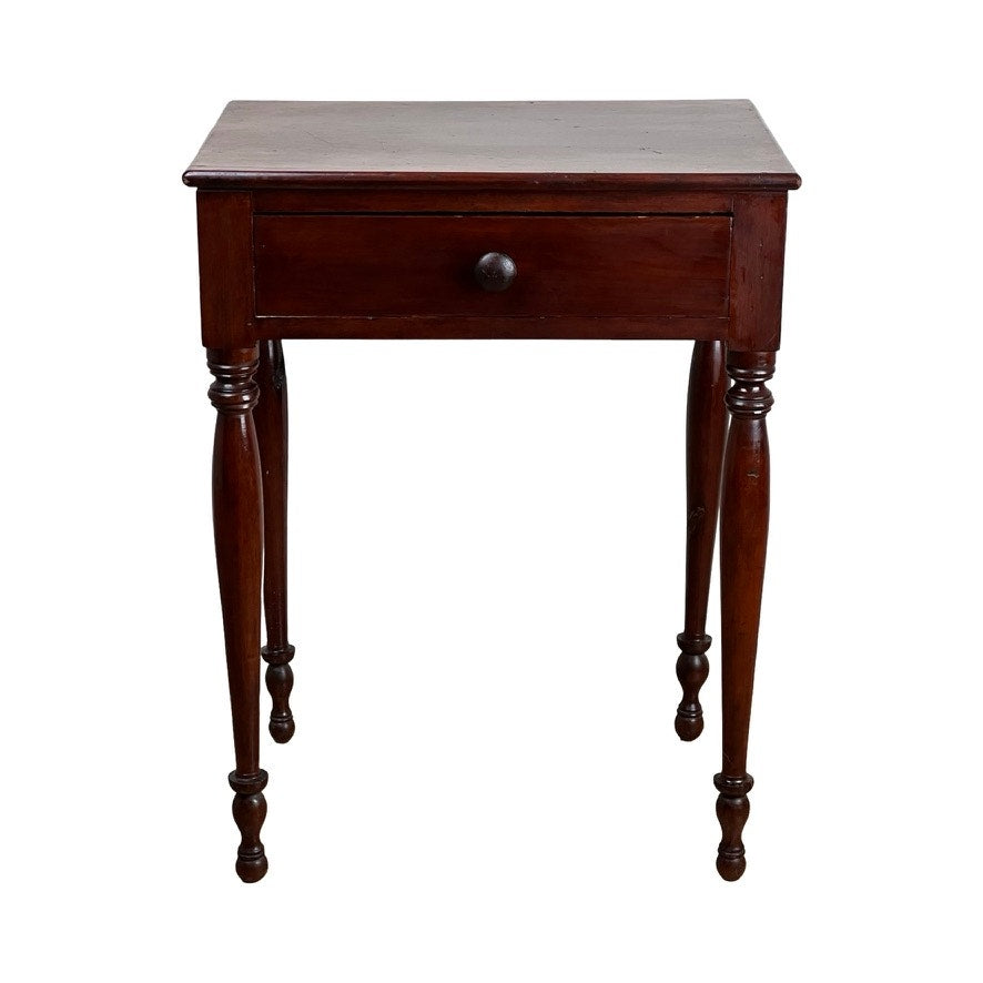 Antique Sheraton Cherry One Drawer Stand c. Mid 19th Century