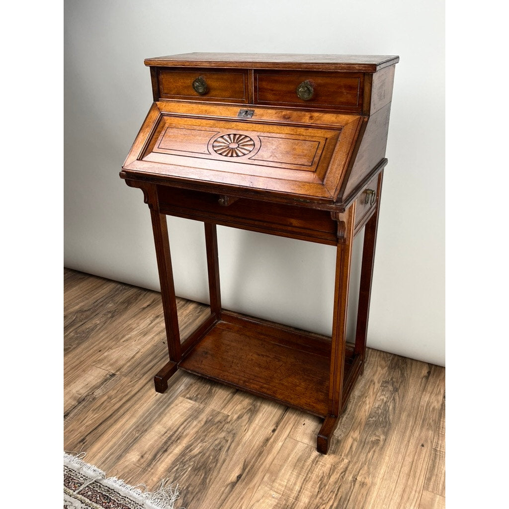 Antique Arts & Crafts Walnut Ladies Writing Desk by Carl Forslund Quaint American c. 1920