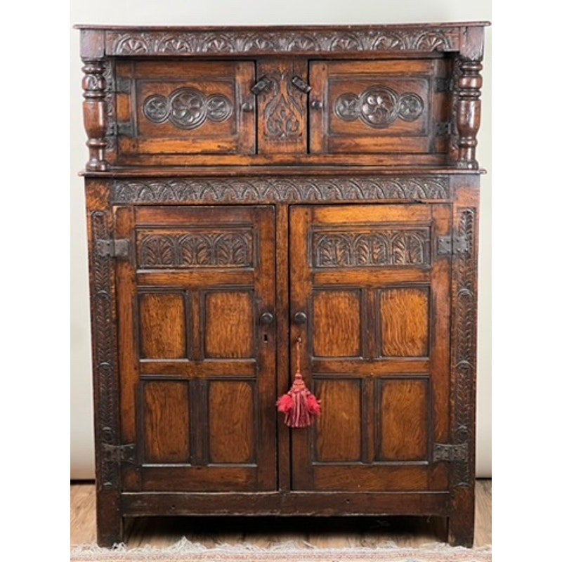 Antique Elizabethan Tudor Oak Court Cupboard c. Late 16th Century