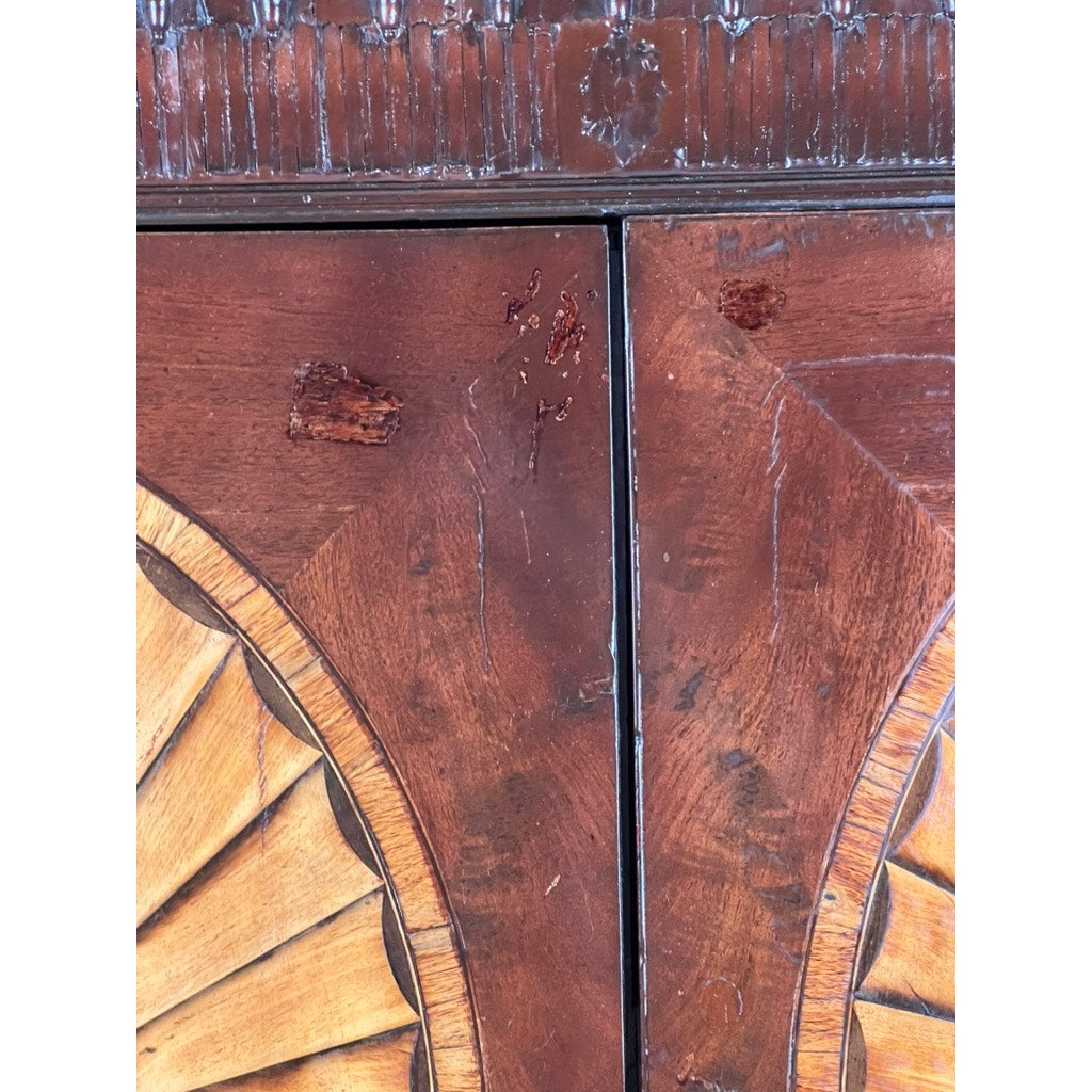 Antique George III Mahogany Wardrobe and Butlers Secretary c. Late 18th Century