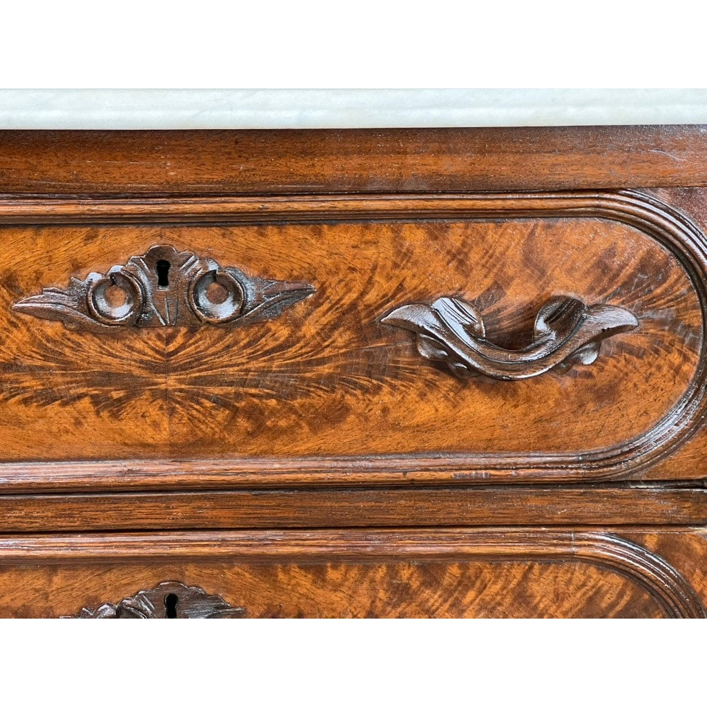 Antique Victorian Walnut Three Drawer Bachelor’s Chest c. 1880