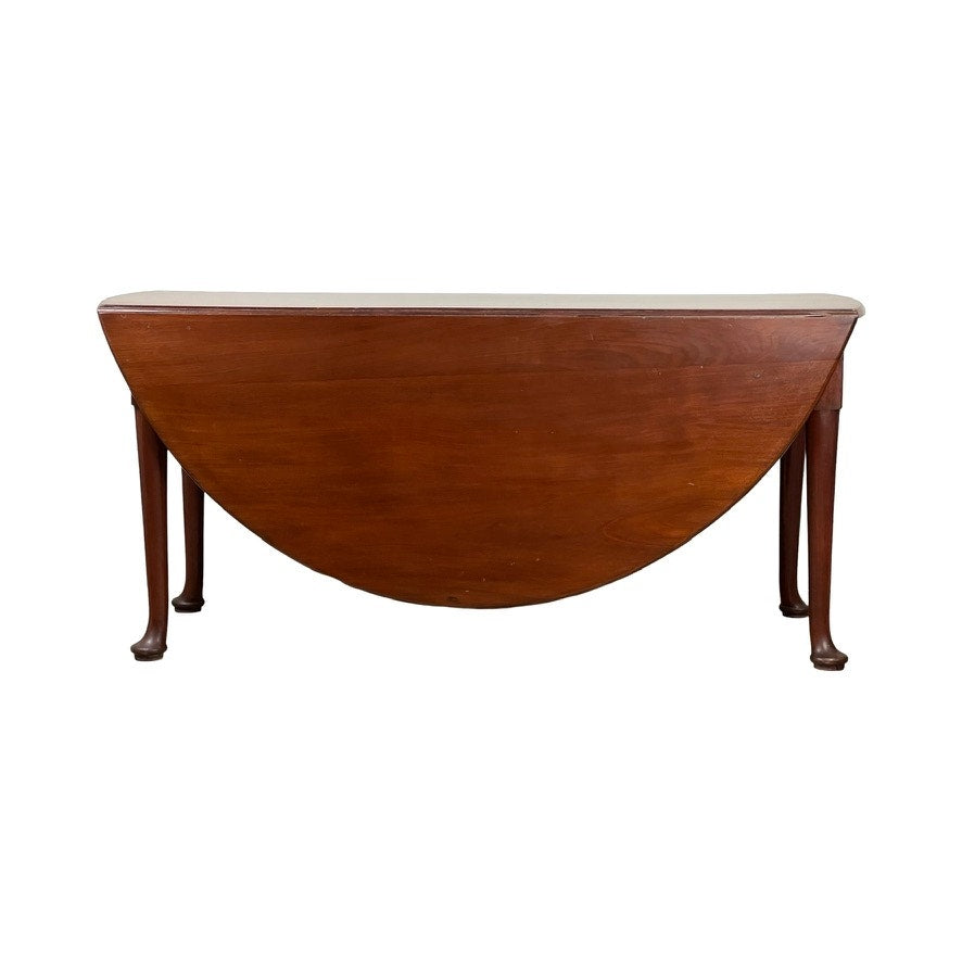 Antique George III Mahogany Large Oval Drop Leaf Dining Table c. Early 19th C.