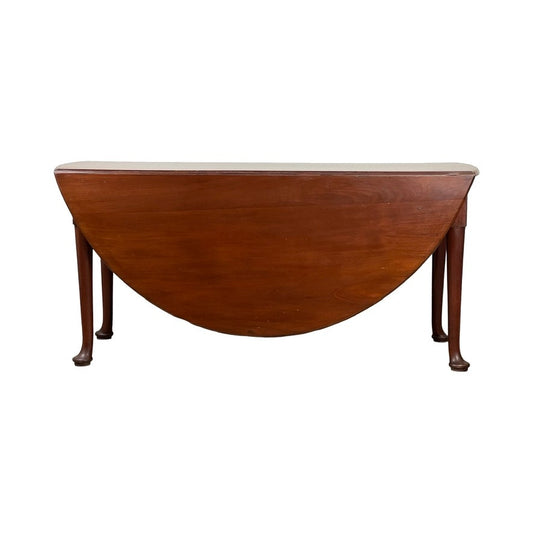 Antique George III Mahogany Large Oval Drop Leaf Dining Table c. Early 19th C.