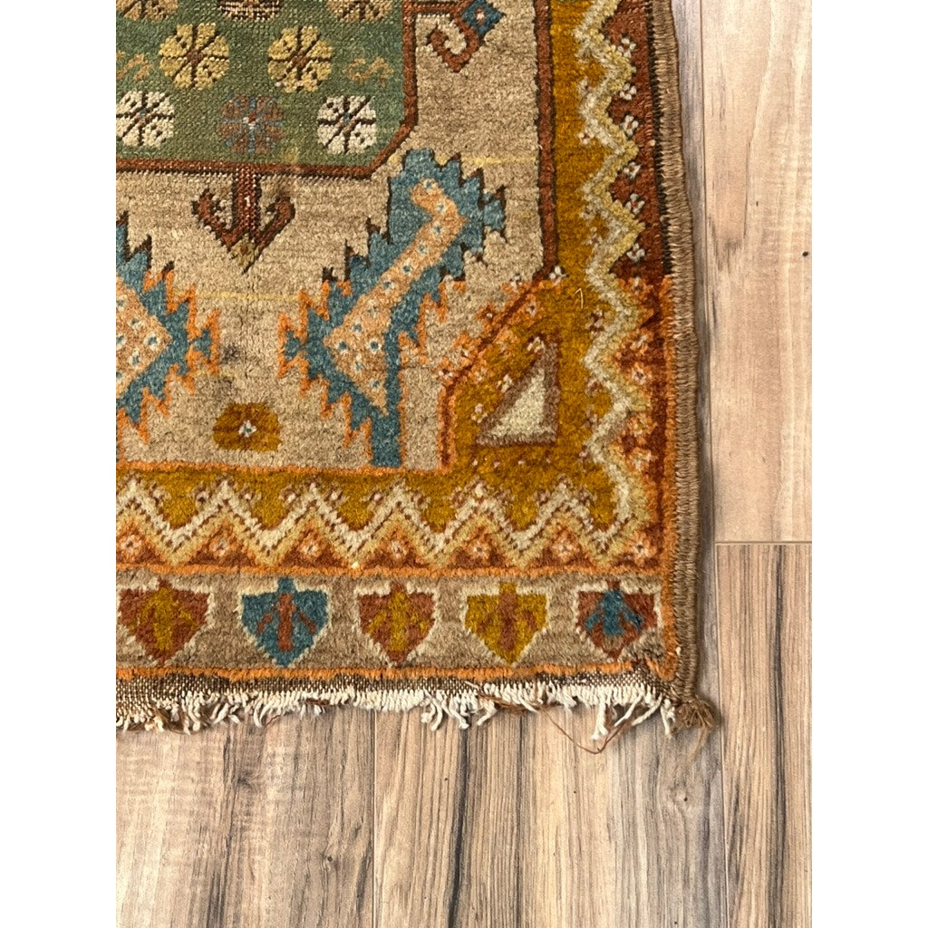 Antique Turkish Konya Yastik Tribal Rug c. Late 19th Century 1’8 x 2’9