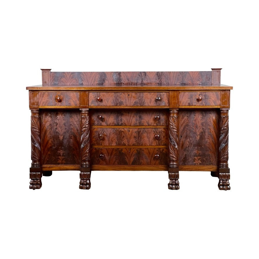 Antique American Empire Style Mahogany Sideboard Purportedly From J.D. Rockefeller’s Cleveland Mansion