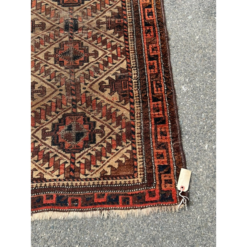 Antique Northeast Persian Baluch Prayer Rug c. Mid 19th Century 2’5 x 4’6