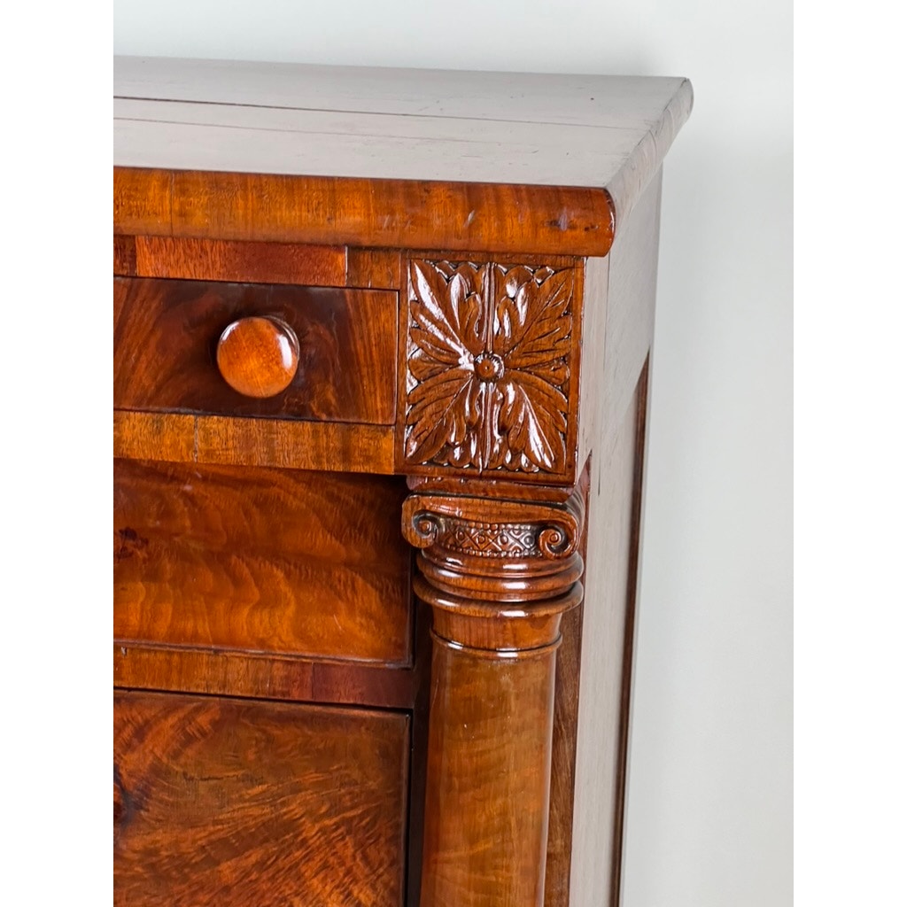 Antique Late Federal Mahogany Paw Foot Chest of Drawers c. 1840