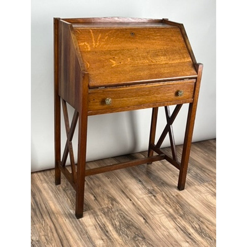 Antique Arts & Crafts Oak Ladies Writing Desk by Honeoye Falls Furniture Co.