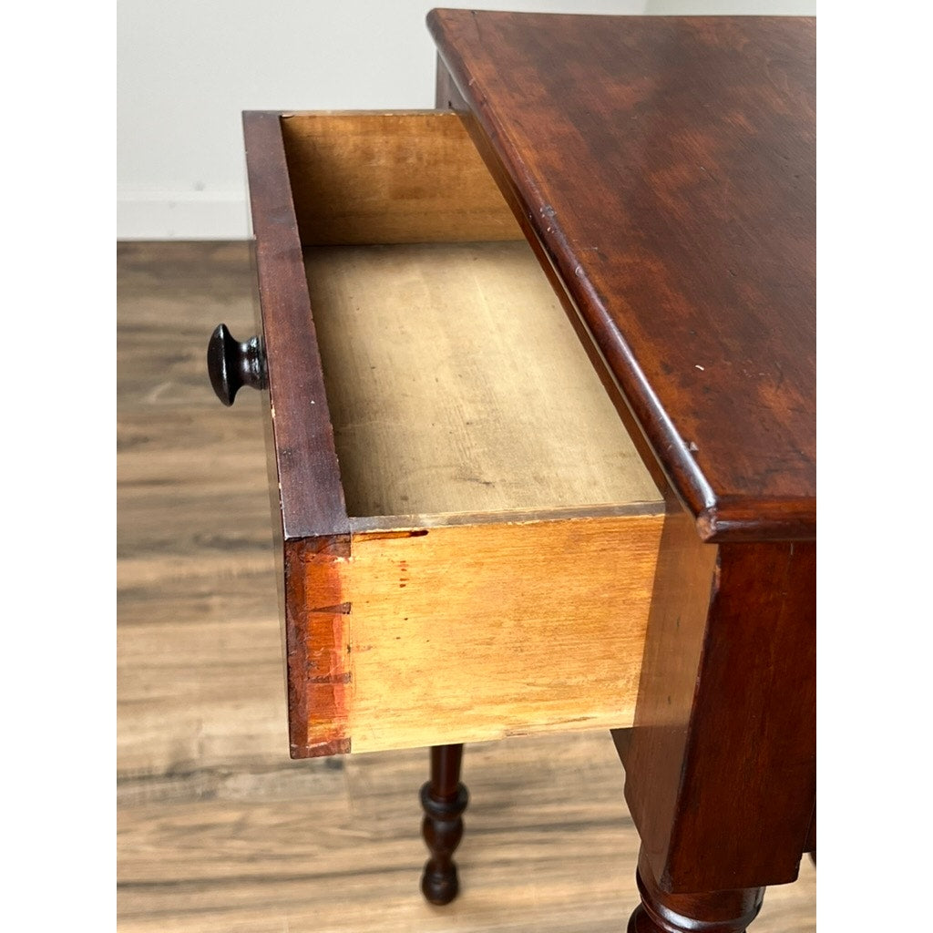 Antique Sheraton Cherry One Drawer Stand c. Mid 19th Century