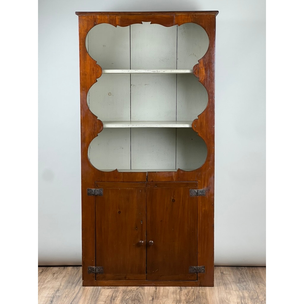 Antique Mid Atlantic Country Pine Cupboard c. Early 19th Century