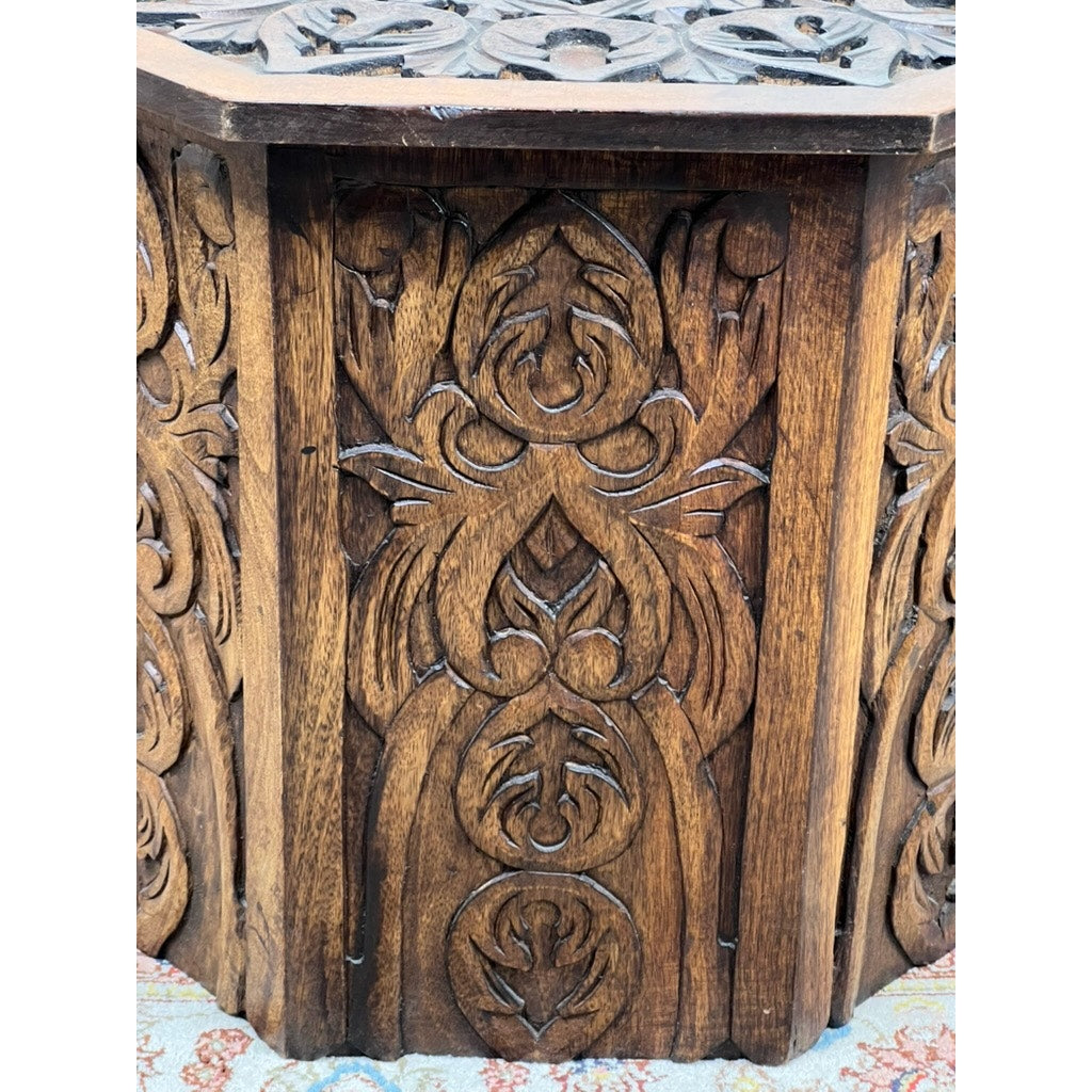Vintage Asian Carved Pier 1 End Table