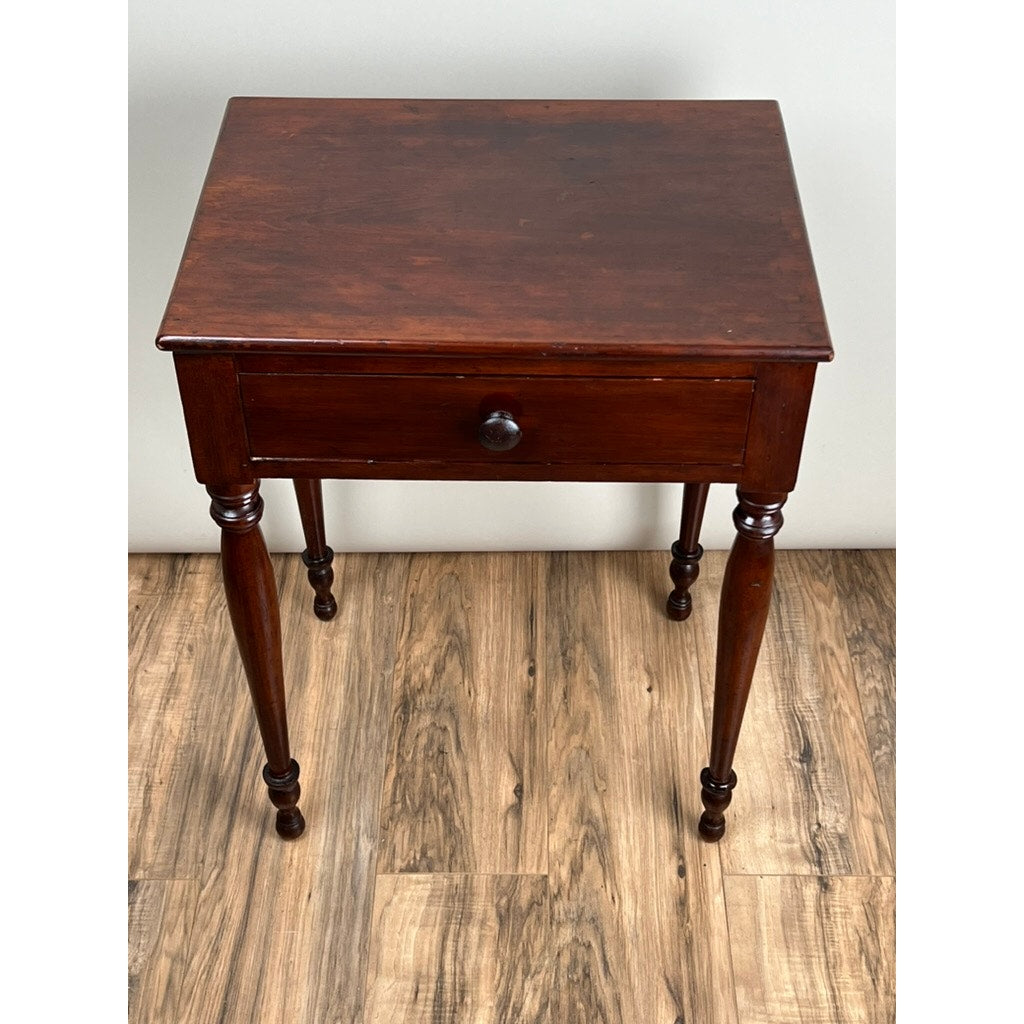 Antique Sheraton Cherry One Drawer Stand c. Mid 19th Century