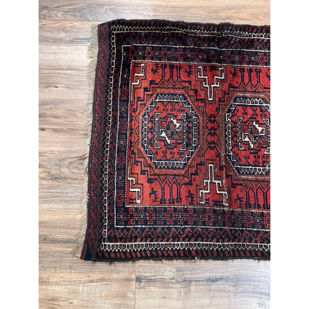 Antique Northeast Persian Baluch Rug c. Late 19th Century 2’8 x 4’8