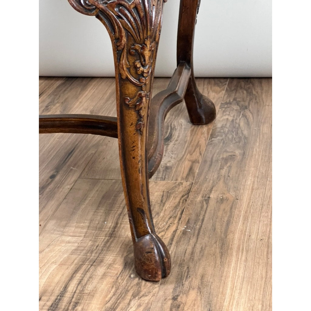 Antique French Régence Style Carved Mahogany Arm Chair, c. Early 19th Century