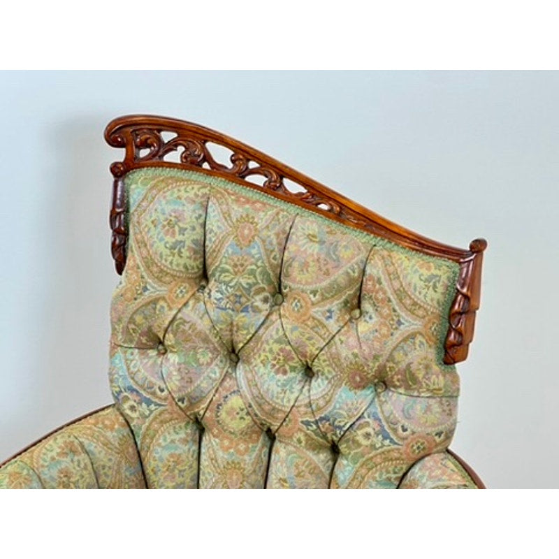 Vintage Pair Hollywood Regency Style Angel Wing Back Chairs