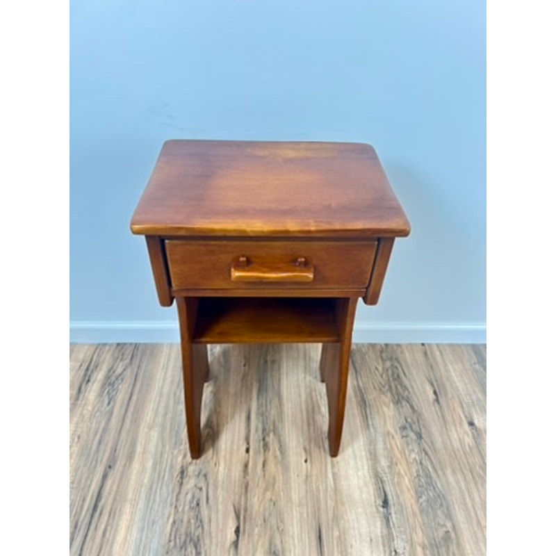 Vintage Mid-Century Rock Maple Night Stand by Cushman