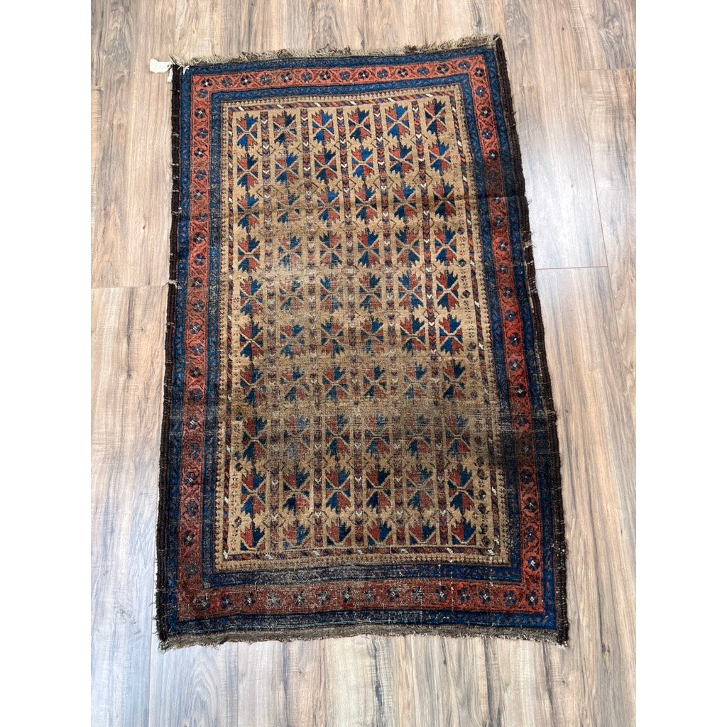 Antique Arab Baluch Rug c. Early 19th Century 3’2 x 5’2