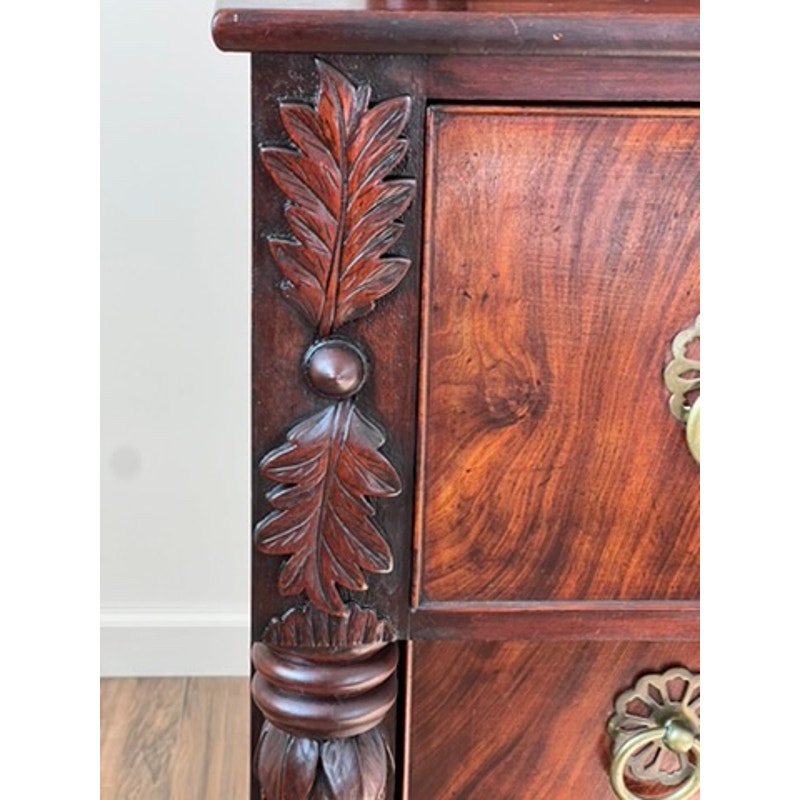 Antique Federal Period Three Drawer Chest with Gallery c. 1820