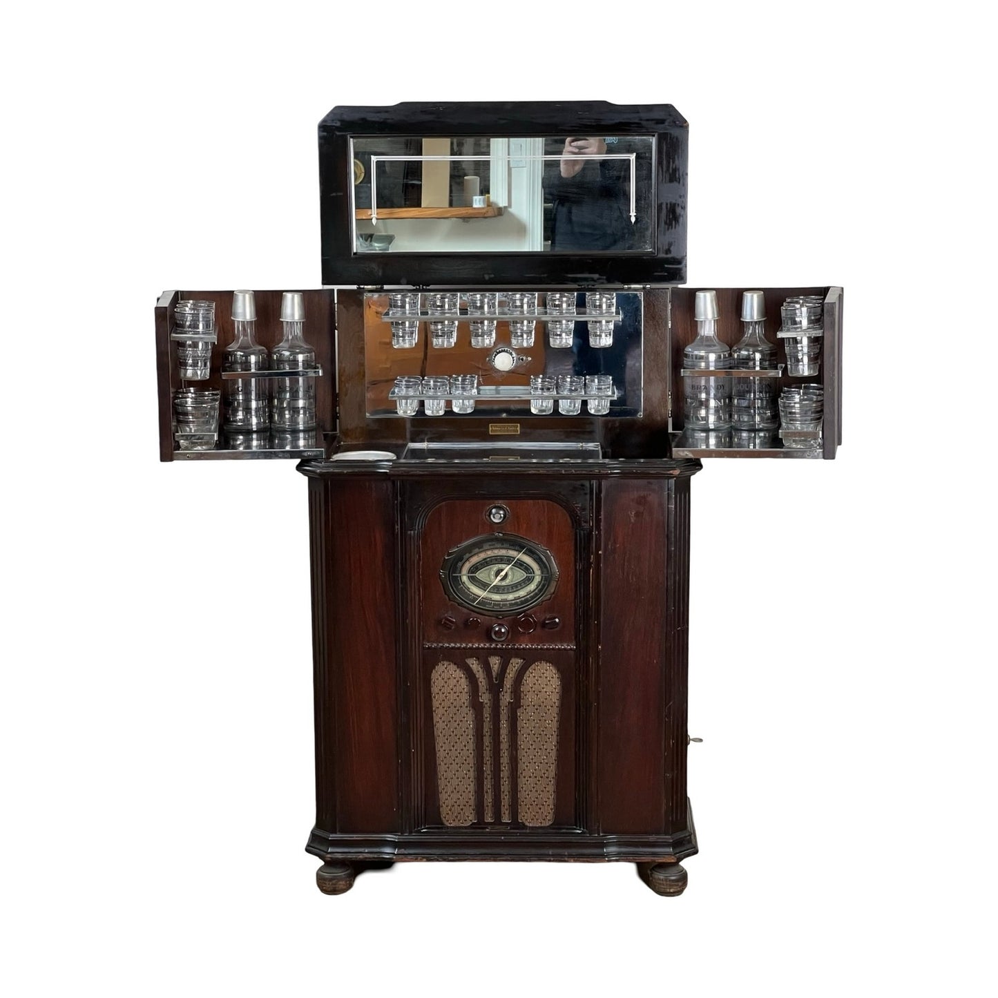 Rare Early Prohibition Art Deco RadioBar c. Early 1930s