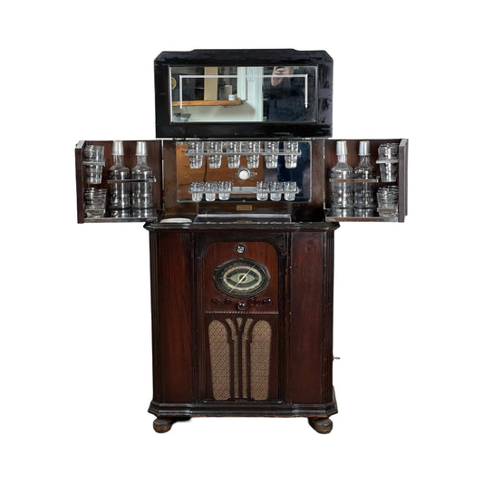 Rare Early Prohibition Art Deco RadioBar c. Early 1930s