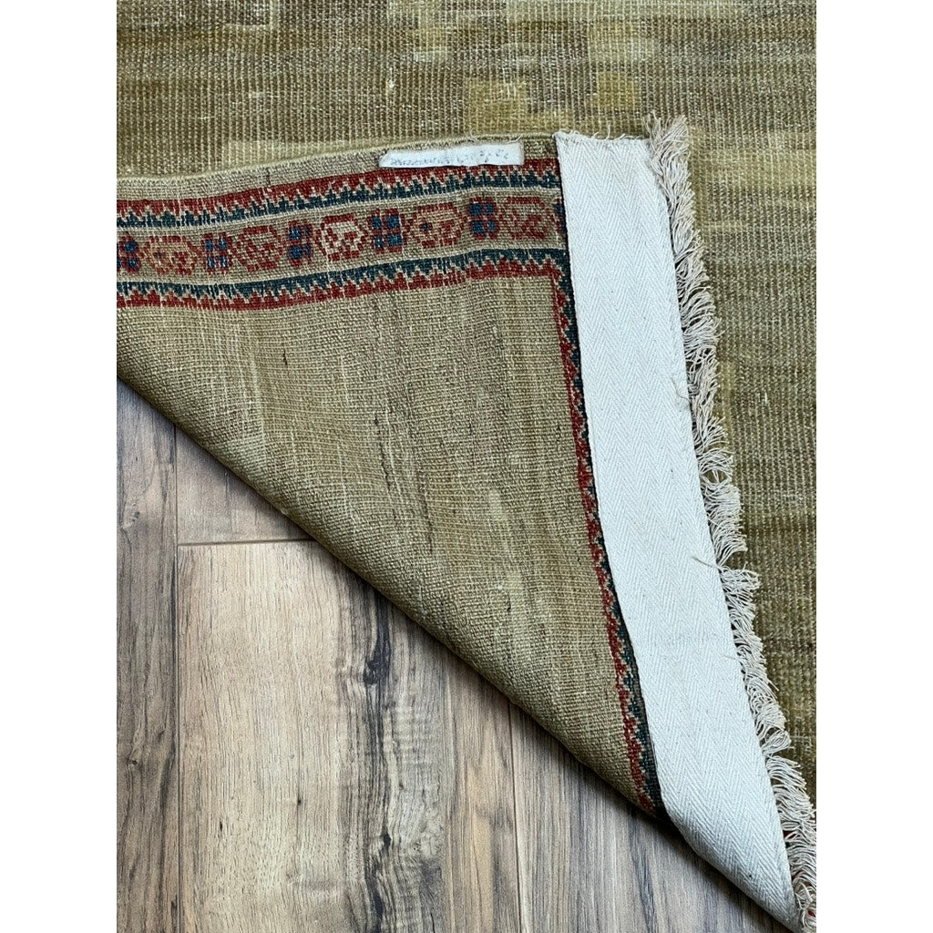 Antique Anatolian Village Runner Rug with Olive Abrash Field, c. Early 20th Century – 2’4 x 5’9