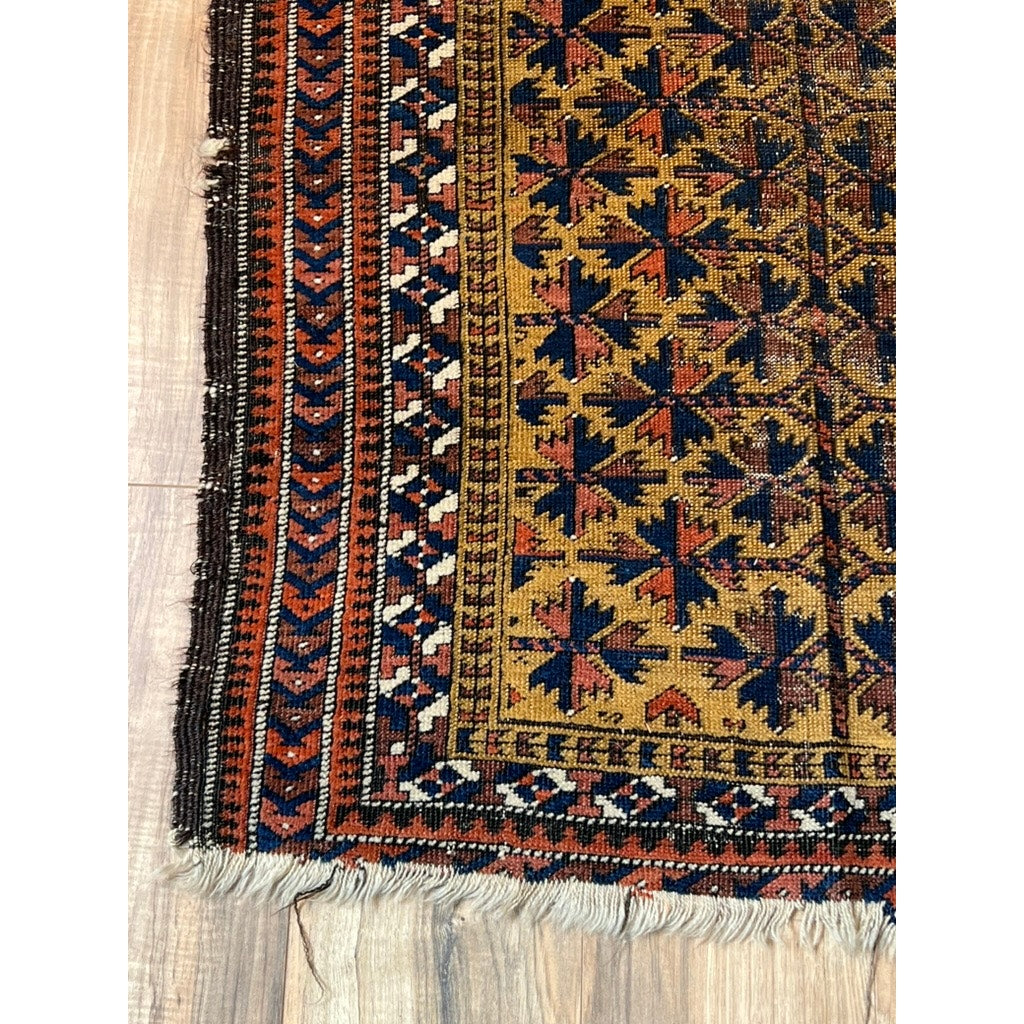 Antique Baluch Khorasan Prayer Rug c. Late 19th Century 2’11 x 4’11