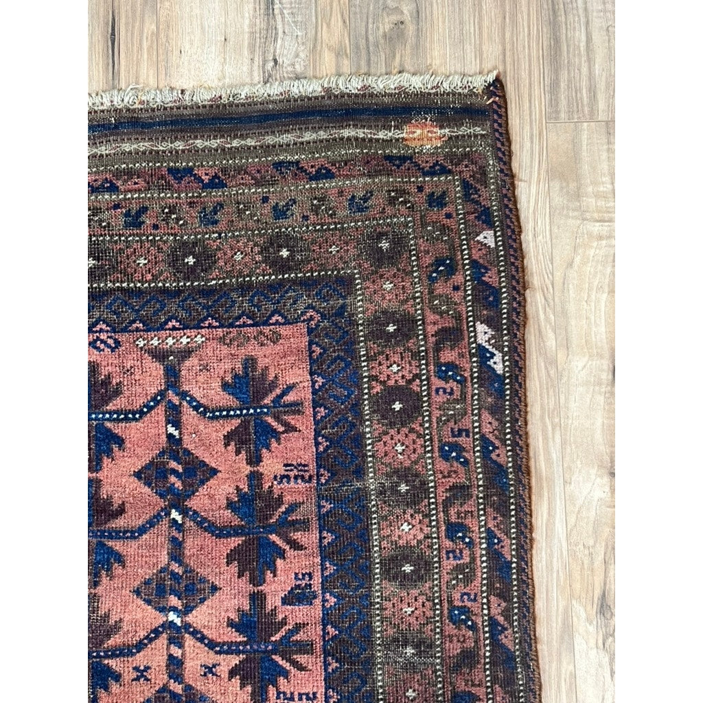 Antique Afghan Baluch Rug c. Late 19th Century 3’7 x 5’4