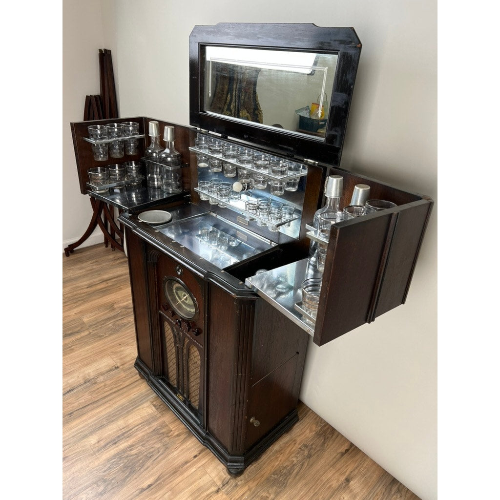 Rare Early Prohibition Art Deco RadioBar c. Early 1930s