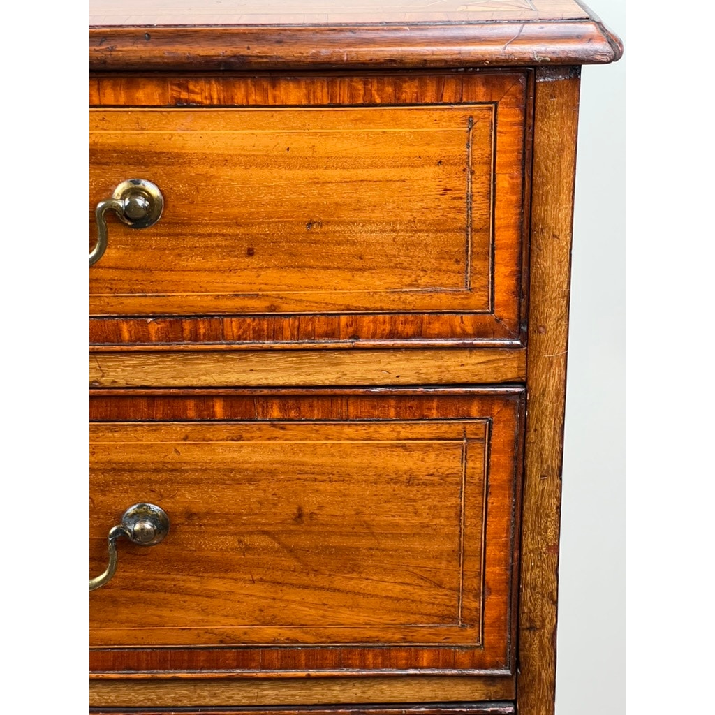 Antique George III Mahogany Edge Banded Two Over Three Chest of Drawers c. 1800