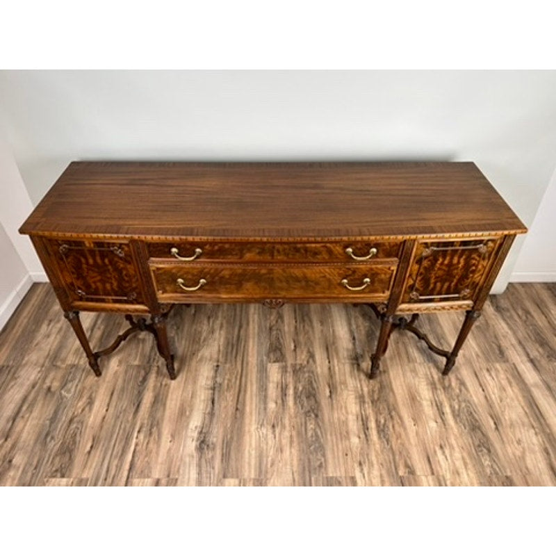 Vintage French Louis XV Style Flame Mahogany Sideboard by Royal Furniture Co.