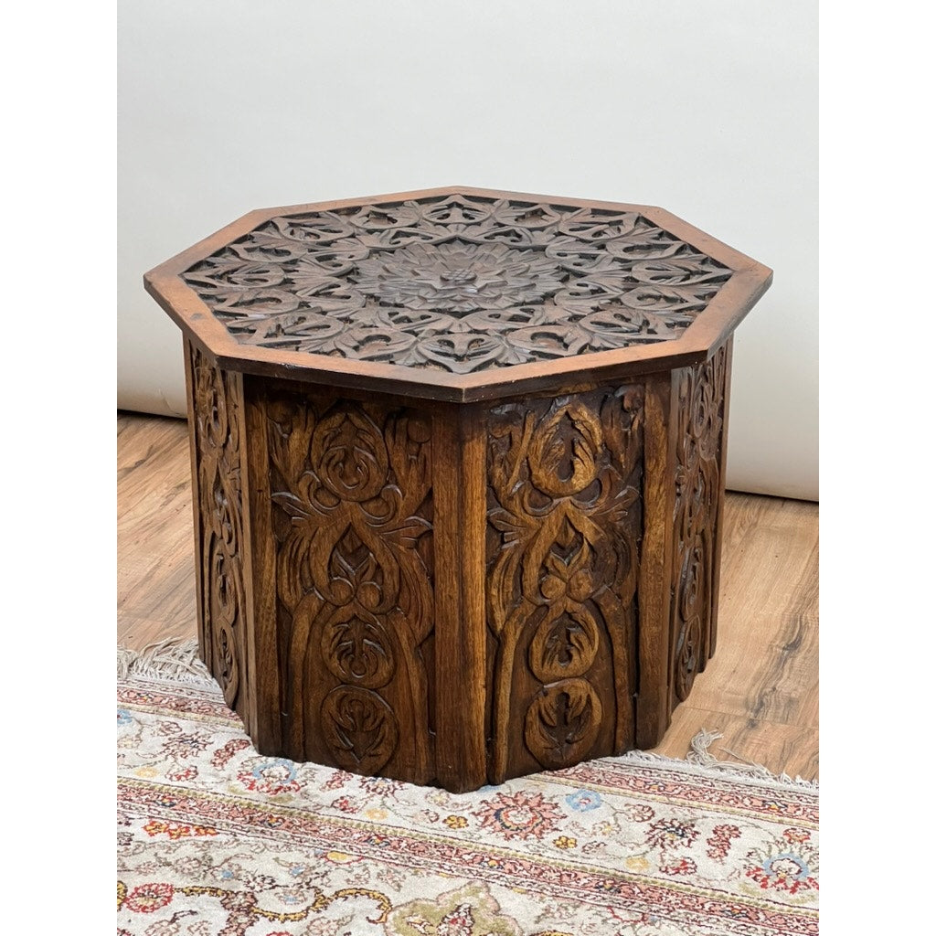 Vintage Asian Carved Pier 1 End Table