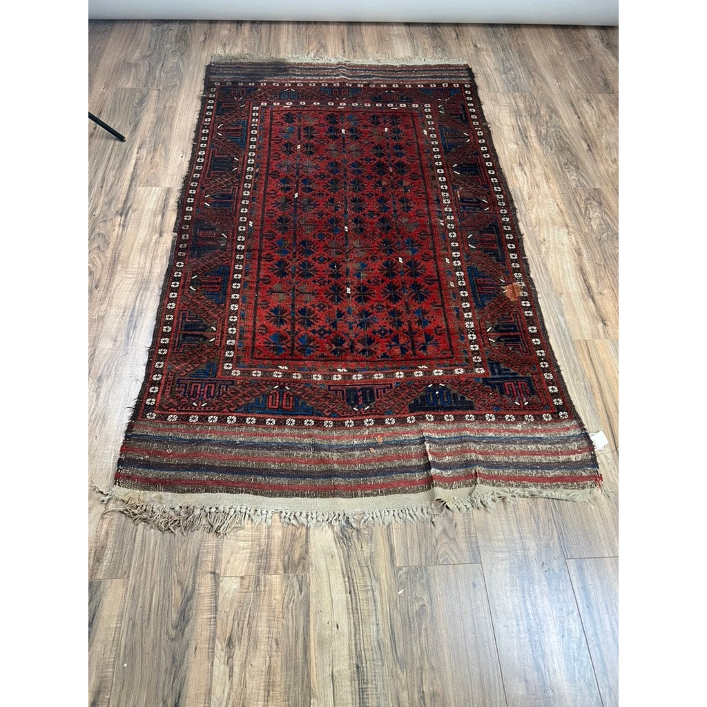 Antique Baluch Khorosan Rug c. Late 19th Century 3’9 x 6’6
