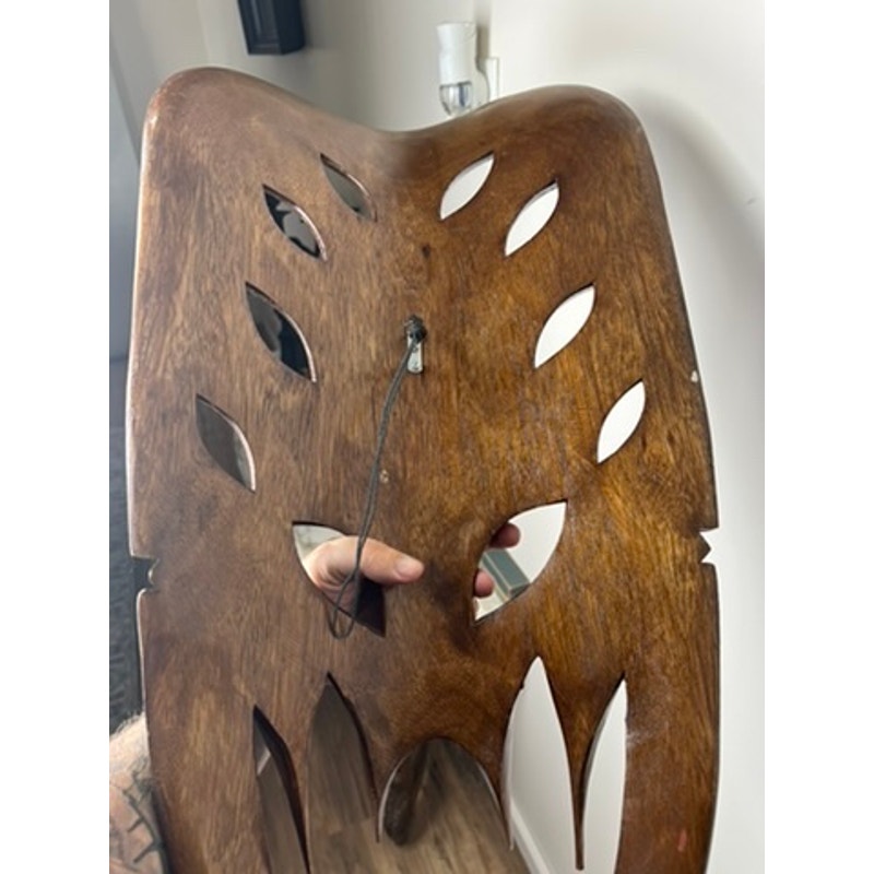 Filipino mythological dragon mask carved in Hawaii vintage décor