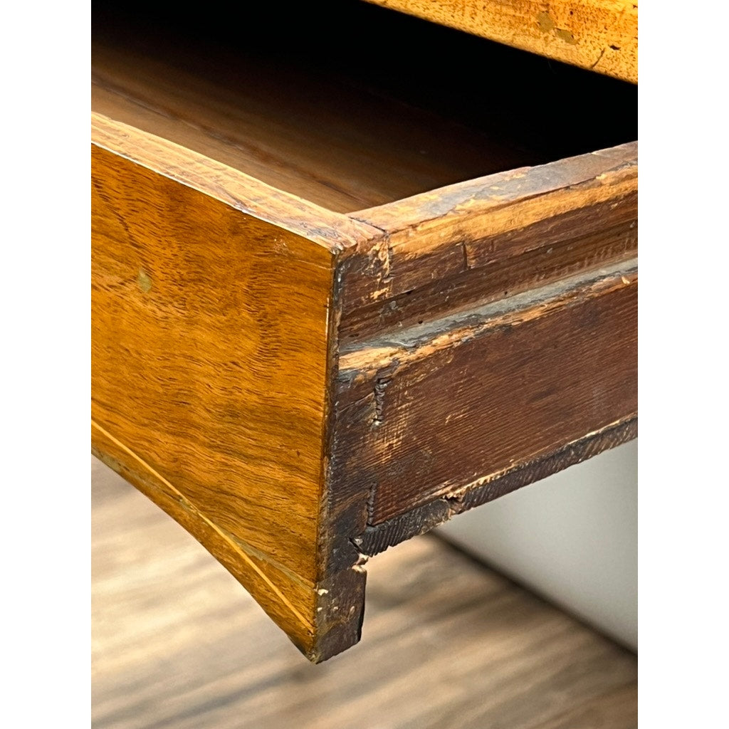 Antique Louis XV Provincial Walnut One Drawer Writing Desk or Side Table c. 18th Century