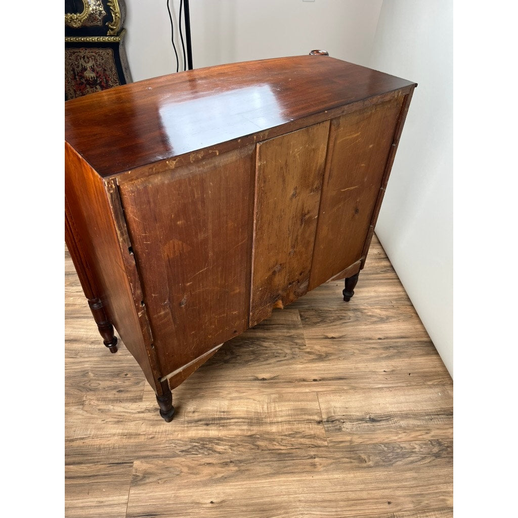 Antique Federal Period Sheraton Mahogany Bow Front Chest c. 1830