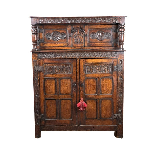 Antique Elizabethan Tudor Oak Court Cupboard c. Late 16th Century