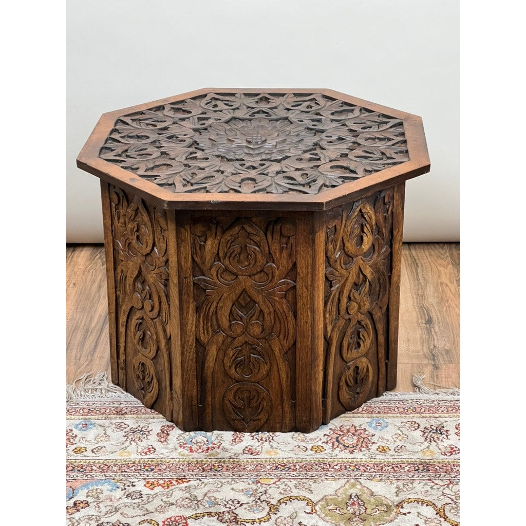 Vintage Asian Carved Pier 1 End Table